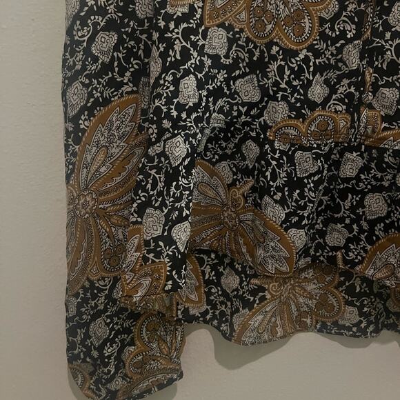 A.L.C Lox Neutral Printed Silk Top Size 4 - Picture 4 of 9